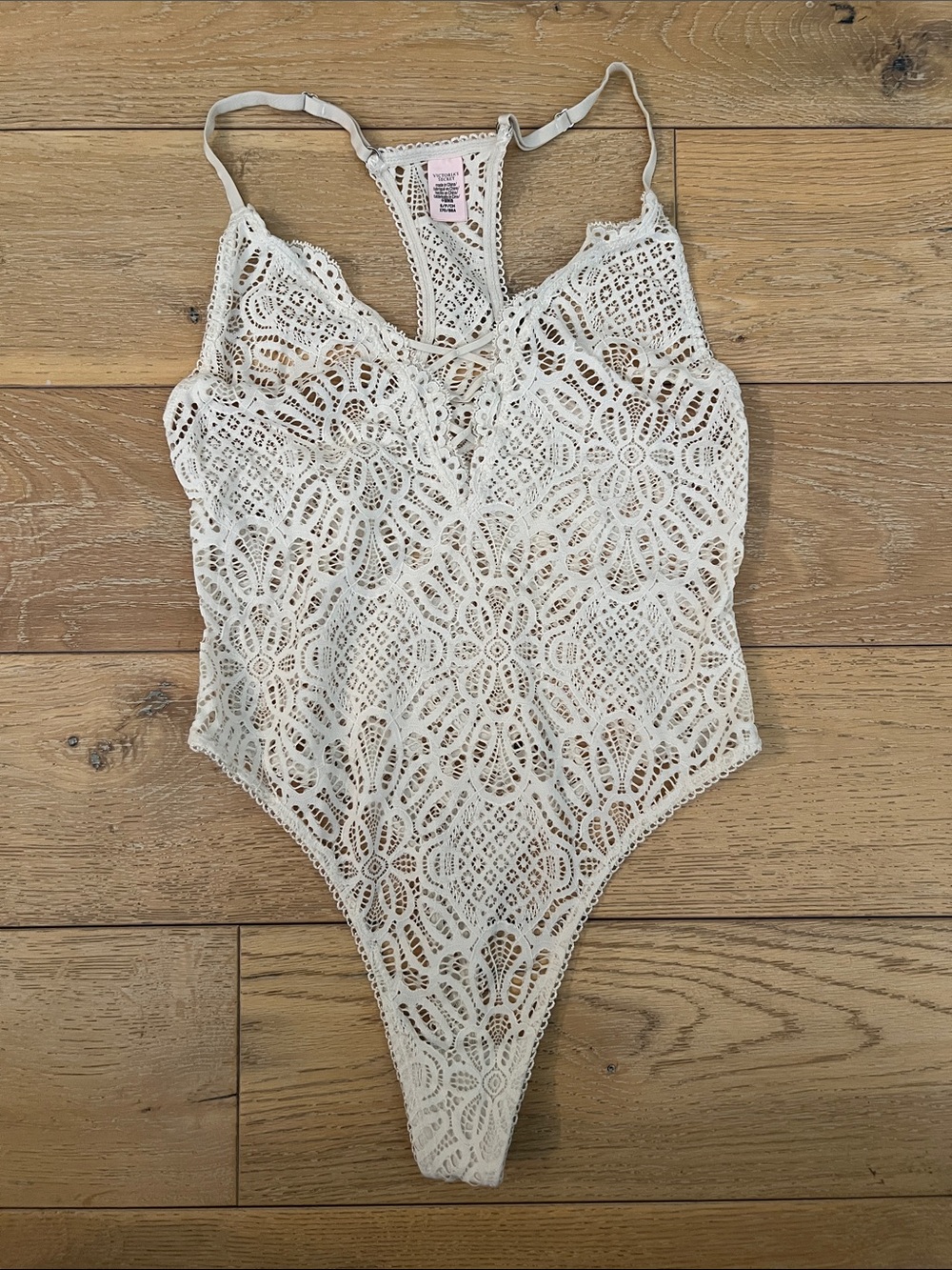 Victoria's Secret Ivory Lace Bodysuit